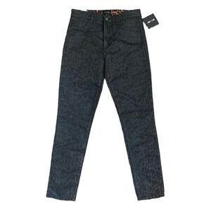 Joe's The Charlie High Rise Skinny Ankle Black Leopard Print Jeans